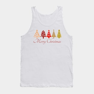 Merry Christmas trees design Tank Top